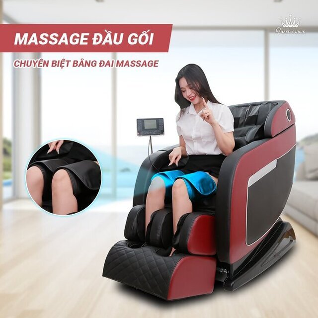 Ghế massage Queen Crown Dr. Tokyo 8 có tính năng massage đầu gối