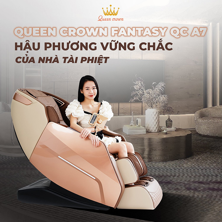 Ghế massage Queen Crown QC A7 hậu phương của nhà tài phiệt