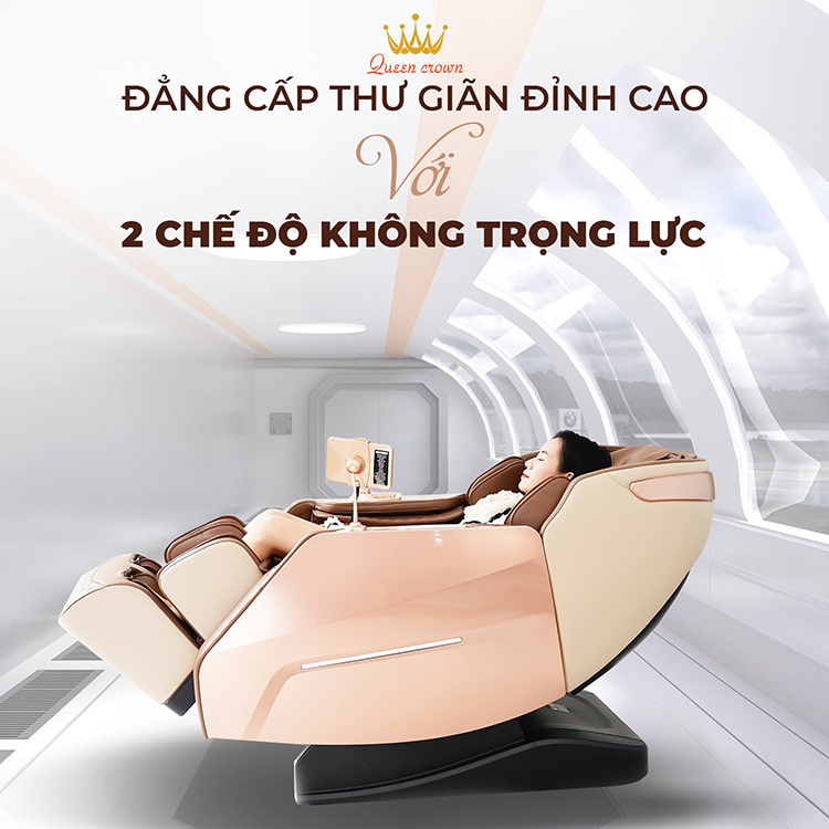 Ghế massage Queen Crown QC A7 2 chế độ không trọng lực