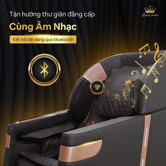 Ghế massage Queen Crown QC CX6 tích hợp loa hifi