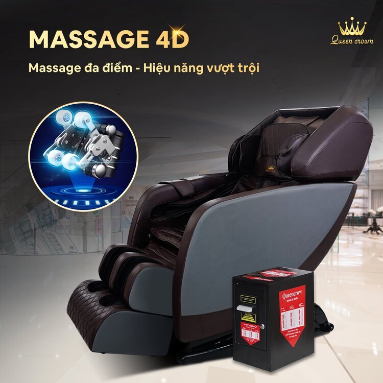 Ghế massage Queen Crown QC KD11 massage đa điểm