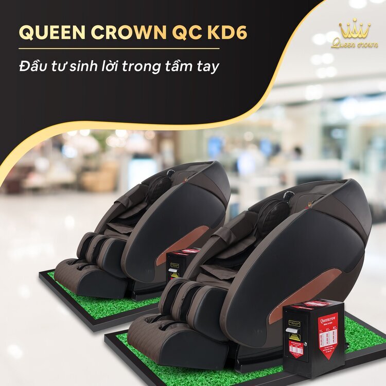 Ghế massage kinh doanh Queen Crown QC KD6 đầu tư sinh lời cao
