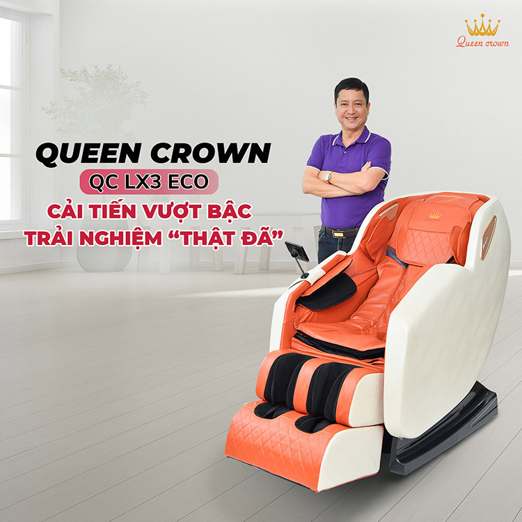 Ghế massage Queen Crown QC LX3 Eco cải tiến vượt bậc