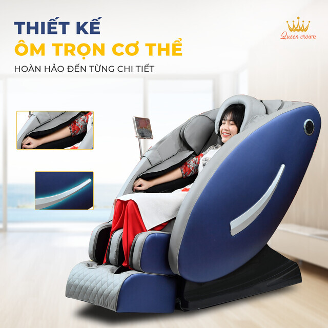 Ghế massage Queen Crown QC LX888 Plus có thiết kế ôm trọn cơ thể