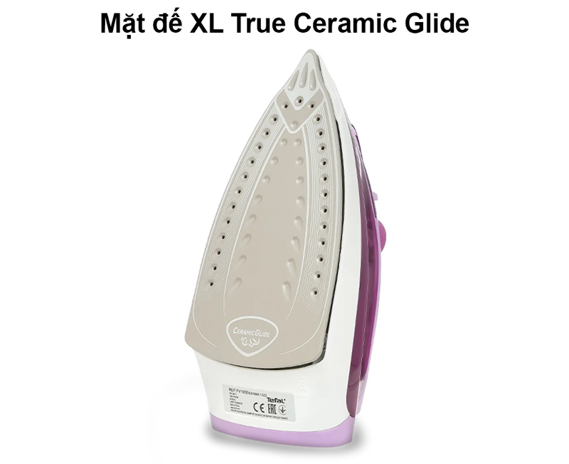 Mặt đế True Ceramic Glide bàn ủi hơi nước Tefal FV1955E0