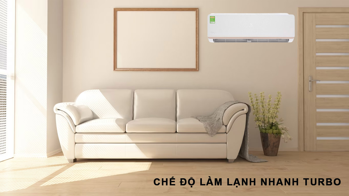 Electrolux Inverter ESV12CRS-B2 có thể làm lạnh nhanh nhờ chế độ Turbo