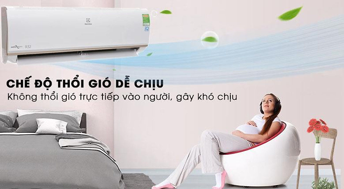 Máy lạnh Electrolux Inverter có thiết kế luồng gió dễ chịu