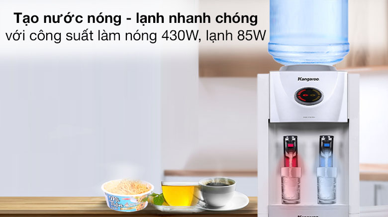 Công suất làm nóng, lạnh nhanh chóng - Cây nước nóng lạnh Kangaroo KG45