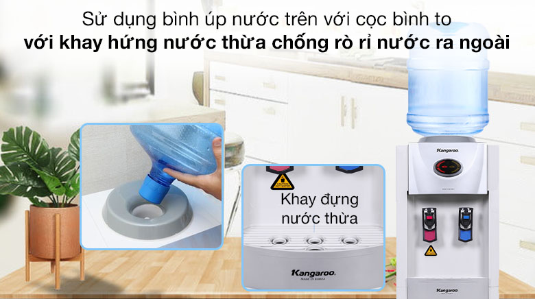 Sử dụng bình úp - Cây nước nóng lạnh Kangaroo KG45